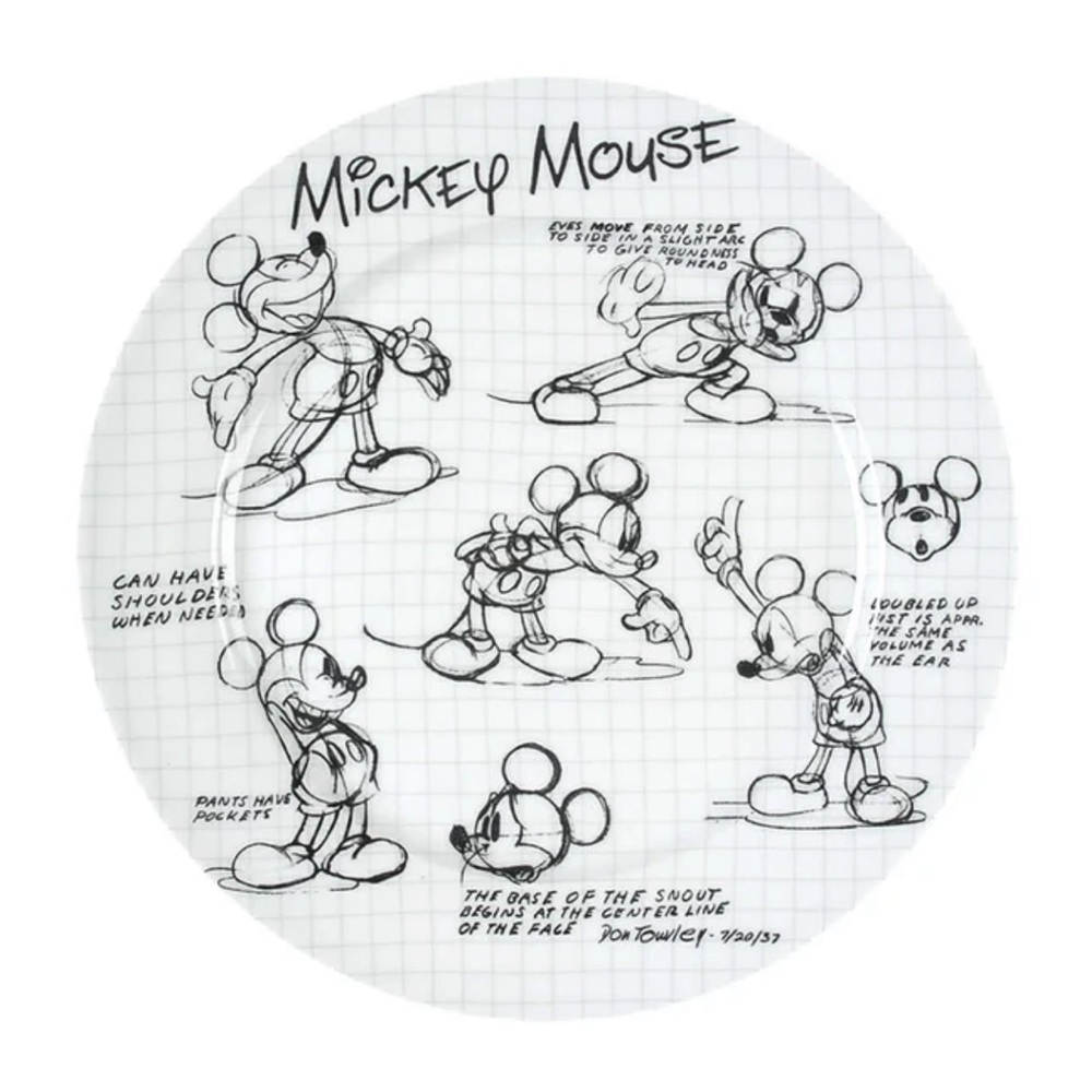 Disney Sketch Mickey Mouse Dinner Plate!